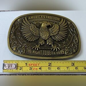 New Eagle 2nd Amendment Right To Bear Arms Belt Buckle